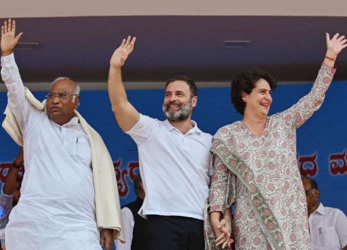 Rahul Gandhi,priyanka, Mallikarjun Kharge's appeal to voters: ‘Protect the democracy, Constitution’ 123