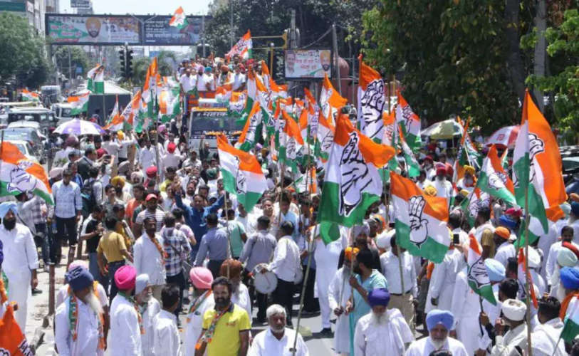 fire attack on congress rally in punjab