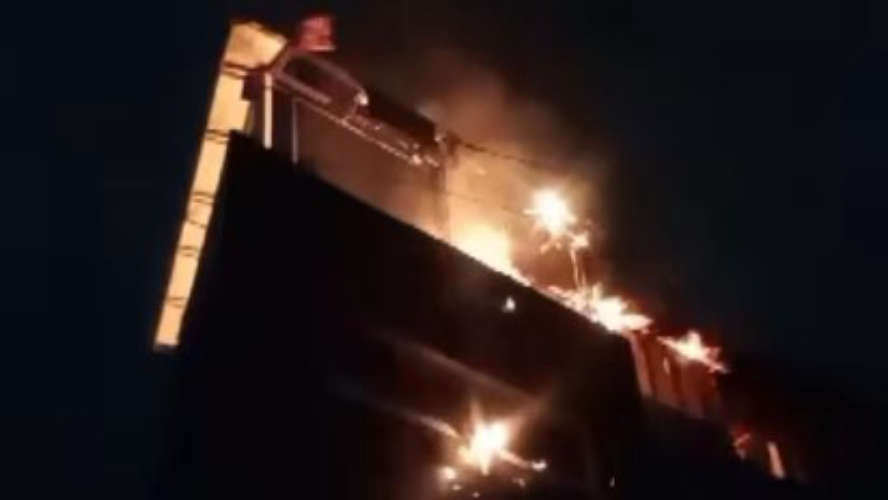 Celebratory fireworks ignite blaze at Indore's BJP office during PM Modi's oath