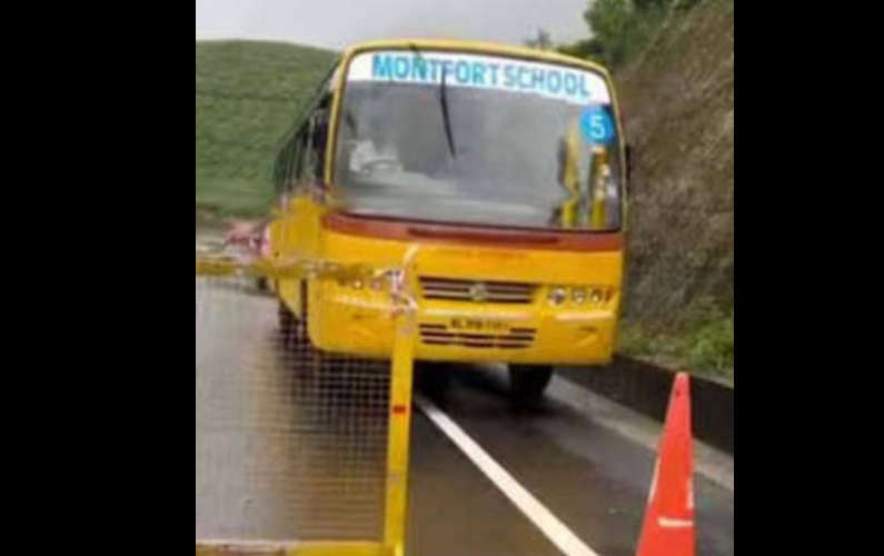 School bus traveling on Munnar gap road ignoring the risk of danger, the fault lies with the driver or the school authorities?