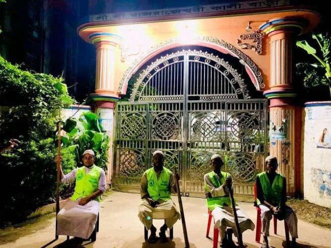 A Special Announcement on a loudspeaker from inside the Mosque in Bangladesh