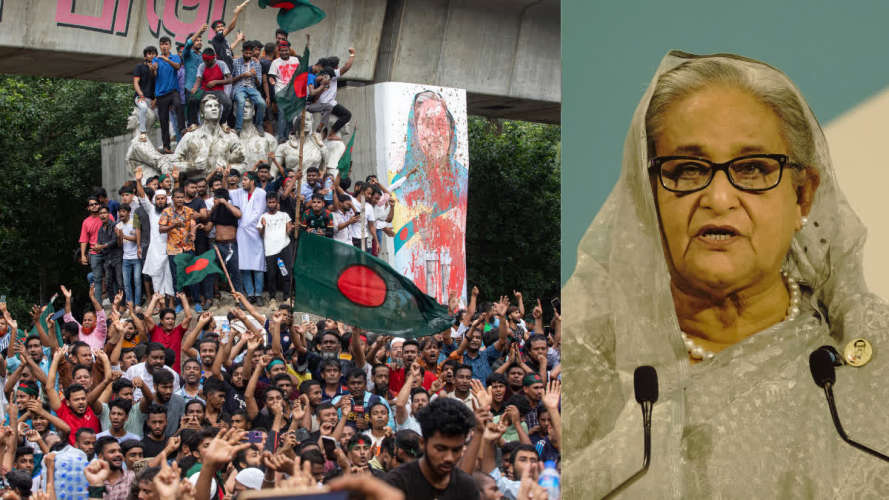 india keep silence on bangladesh protest and amid tensions