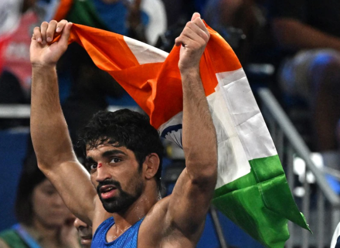 Aman Sherawat Wins Bronze in Mens 57kg Freestyle Wrestling at Paris Indias Medal Wins at the 2024 Paris Olympics Complete List