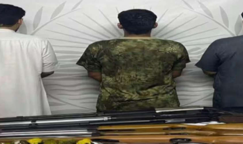 Illegal bird hunting in Saudi Arabia Three youths were arrested