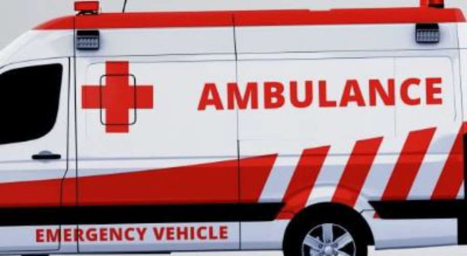 The ambulance carrying the patient crashed into the house and the patient died
