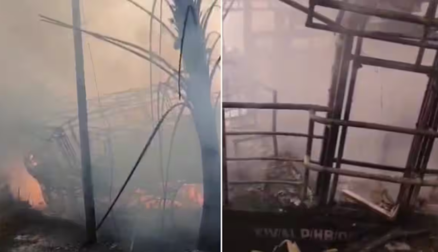 Houseboat caught fire in Alappuzha The houseboat was completely gutted and there were no casualties