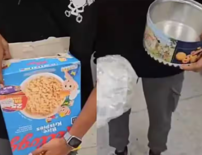 Attempt to smuggle marijuana in cornflake-candy boxes at Hyderabad airport Youth arrested