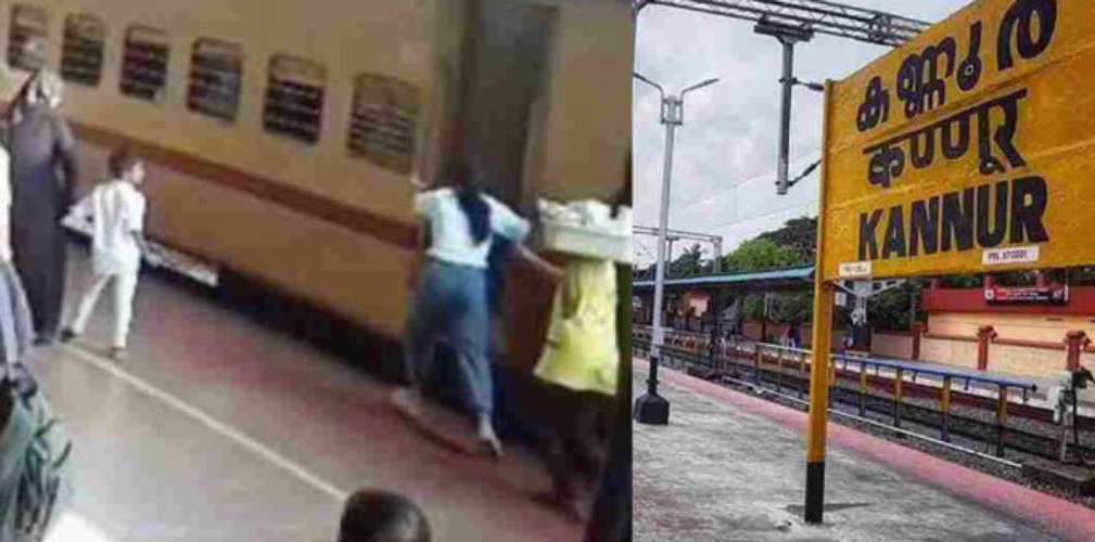 The girl who fell while trying to run into the train had a miraculous escape
