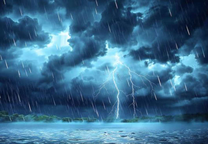 Twin Cyclone Chance of Heavy Rain with Thunderstorm today