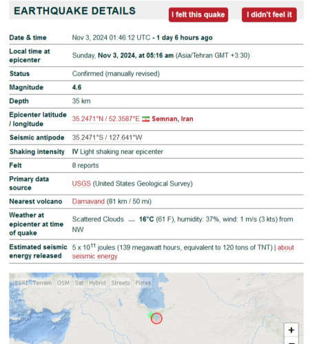 Iran Earthquake Triggers Regional Tensions Amid Speculations of Nuclear Activity