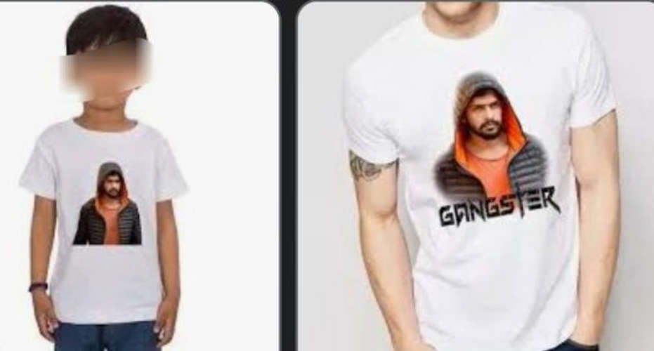 T-shirts were sold with a picture of Lawrence Bishnoi Meesho holding a tigers tail