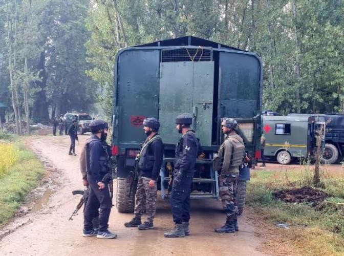 Clash between terrorists and security forces in Jammu and Kashmir A terrorist was killed