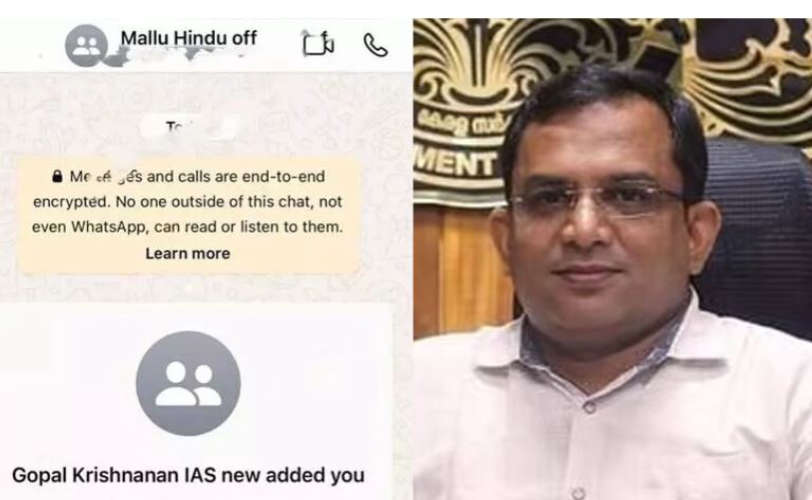 IAS Officers WhatsApp Group Controversy Google Report Points to K Gopalakrishnan as Group Creator