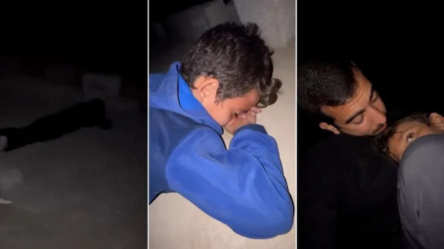 8-year-old boy sleeping by his mothers grave Haunting images