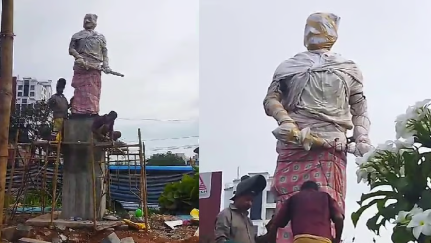 KSRTC has restored the busted Shaktan statue despite a five-month wait