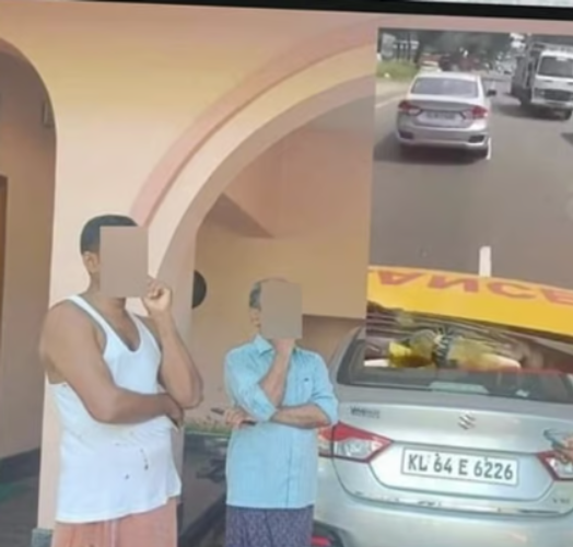 Car practice by blocking the way of ambulance in Perumbailav License suspended
