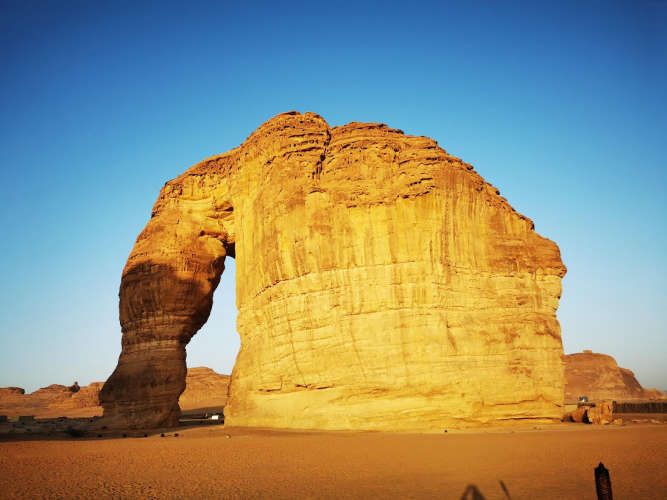 Al Ulas Elephant Rock A Natural Wonder Attracting Tourists