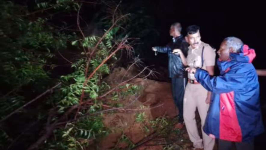Landslide in Thiruvannamalai After Finzal Cyclone Seven People Trapped Under Debris