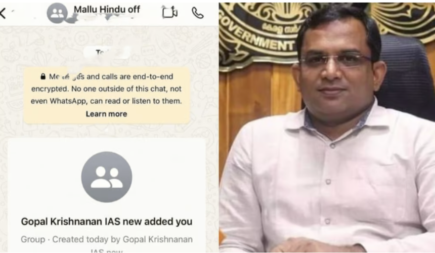 Mallu Hindu WhatsApp Group Controversy Report that case cannot be filed against K Gopalakrishnan
