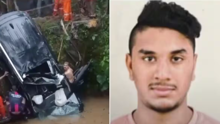 Kannur Degree student ends tragically after car falls into pond