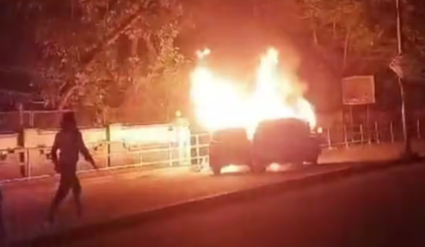 Brutal murder in Kollam A young woman and a young man in a car were doused with petrol and set on fire killing one