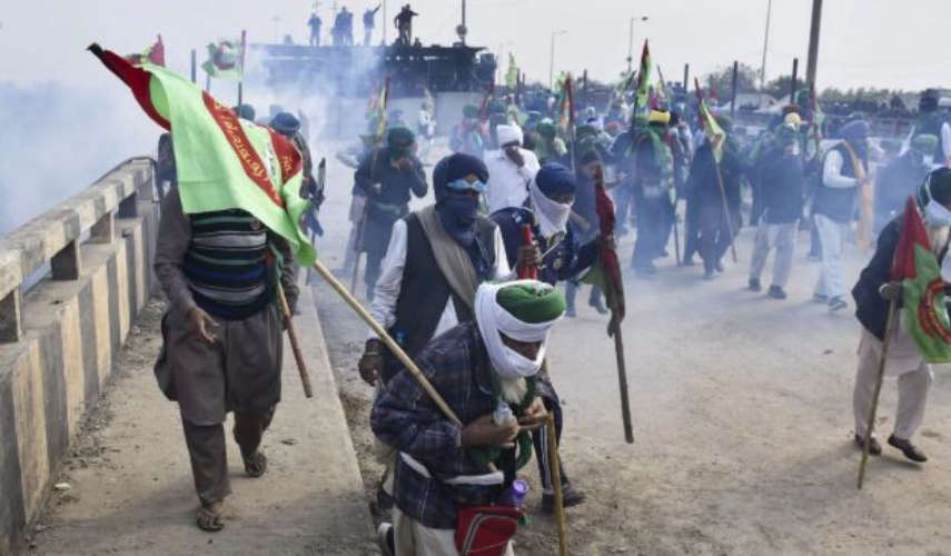 Tear Gas Used on Farmers March at Shambhu Border