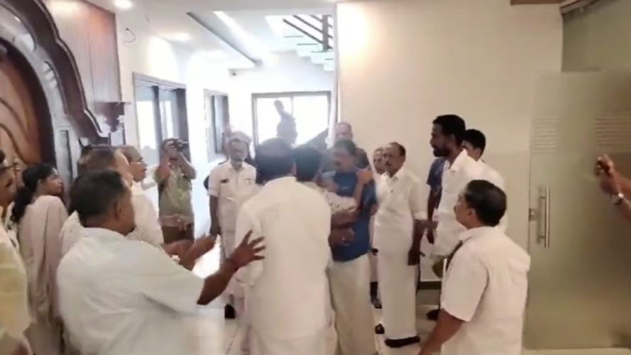 Madayi College Controversy Congress workers publicly slapped