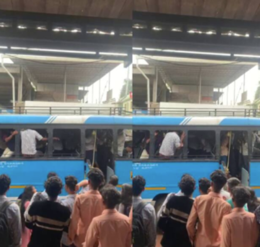 A scuffle between students and youth inside a bus in Kollam because of a puppy