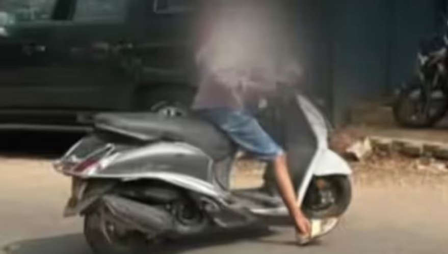 case was registered against the mother in the incident of the minor child driving the scooter