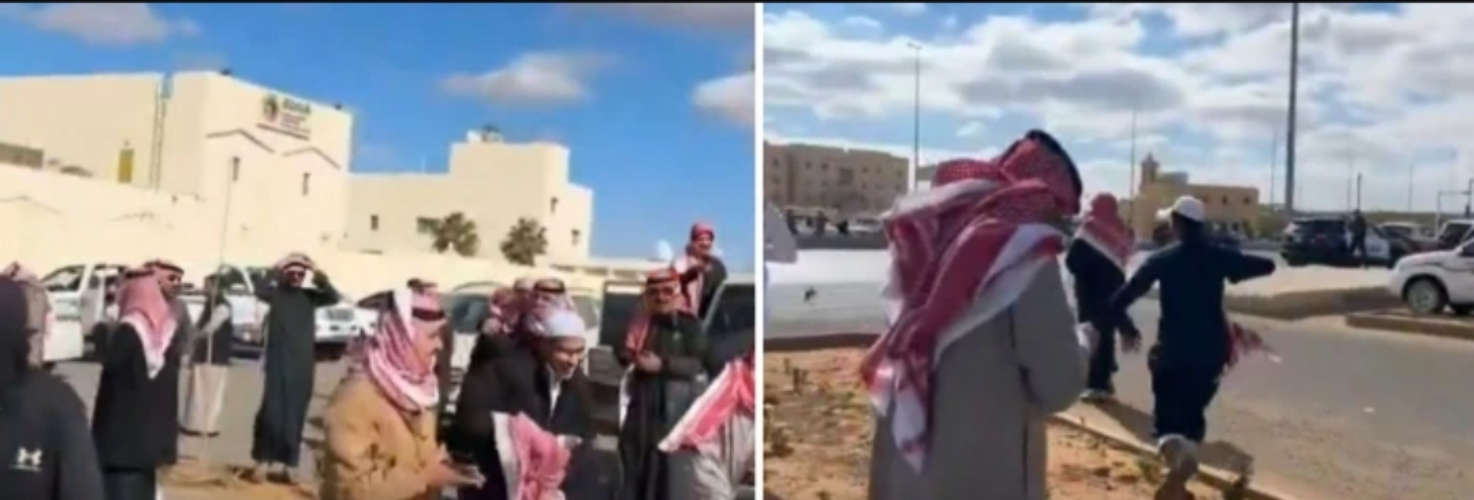 The executioner stepped forward to execute the sentence and suddenly the defendant was pardoned followed by takbeer and rejoicing This is the second birth of the young man in Saudi