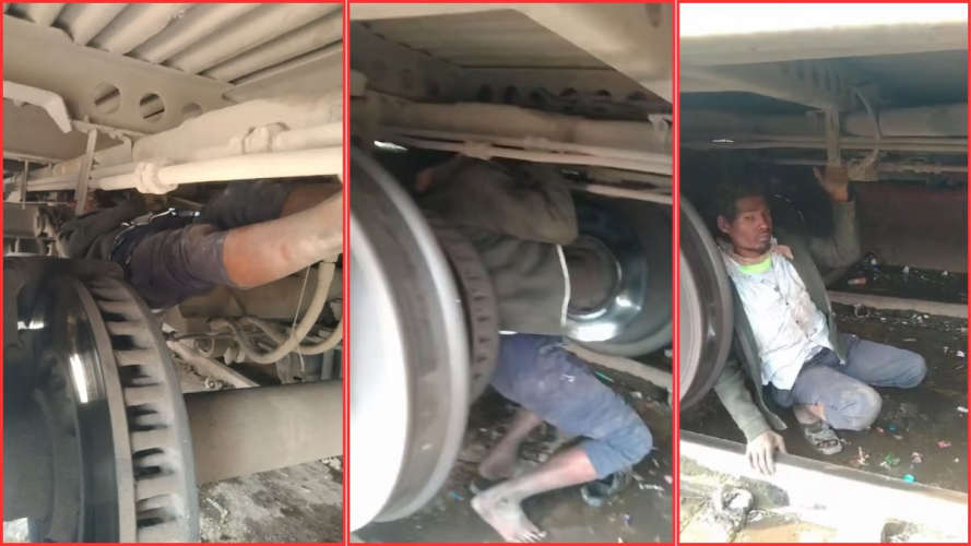 Traveled 250 km hiding in the trains wheelhouse because he had no money