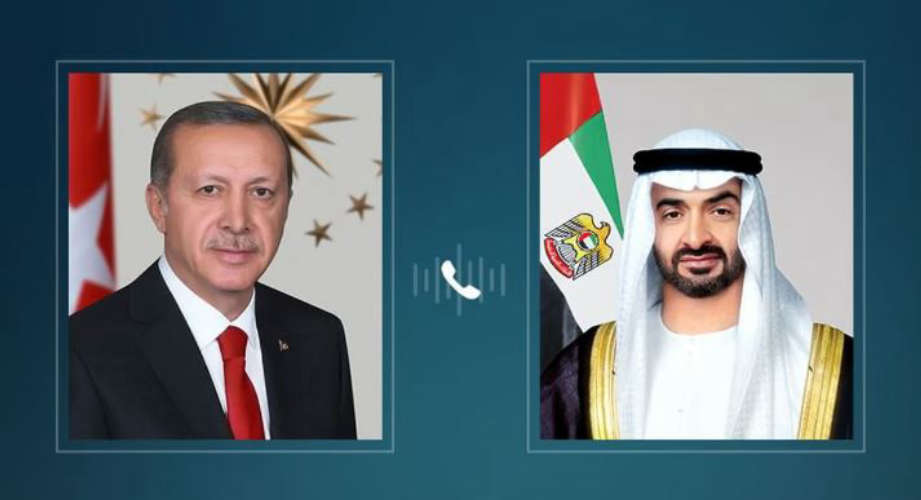 UAE Turkish Presidents Discuss Bilateral Ties Over Phone Call