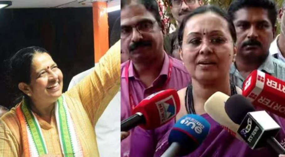 Health Minister visits Uma Thomas gets up from bed and sits on chair with help