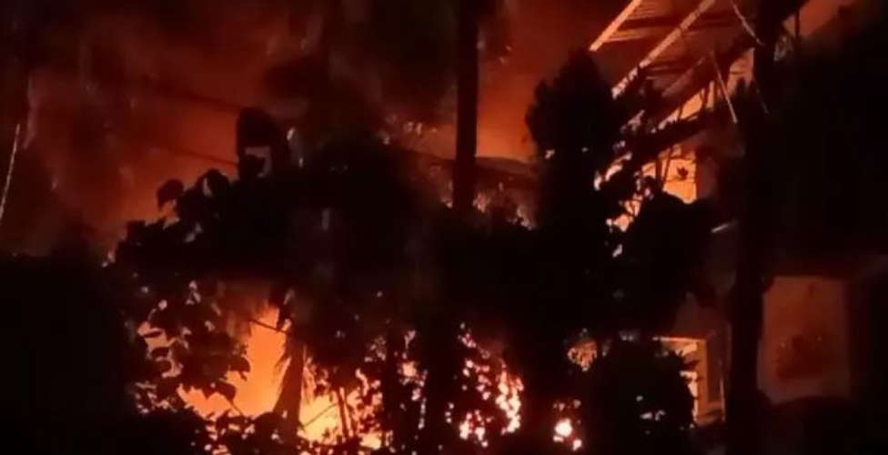Massive Fire Breaks Out in Perumanna Kozhikode Hotel and Nearby Shop Destroyed