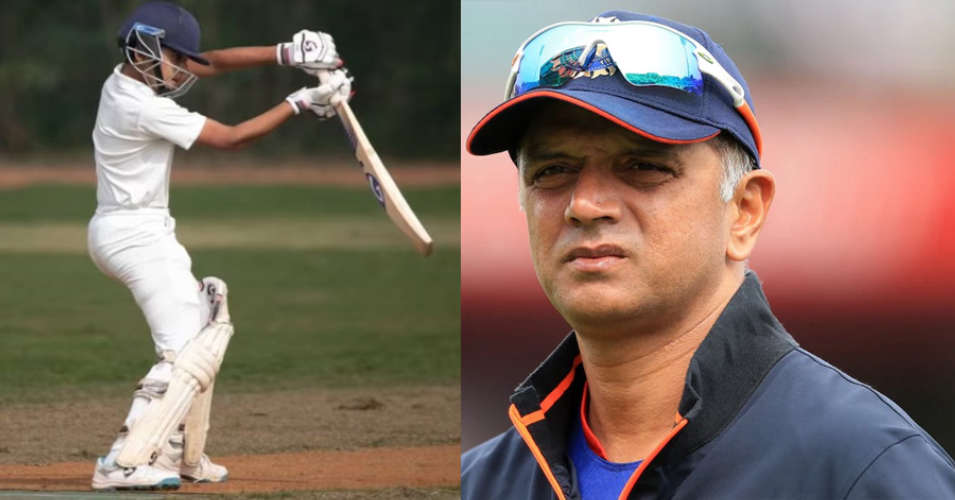 Century again rahul Dravids son shines in the Vijay Merchant Trophy