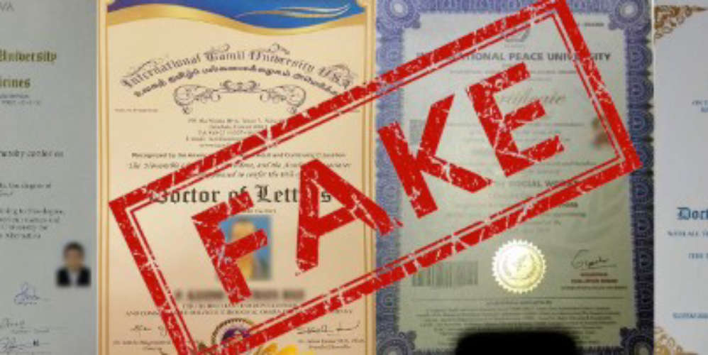 Fake certificate Inquiry about students who have gone abroad