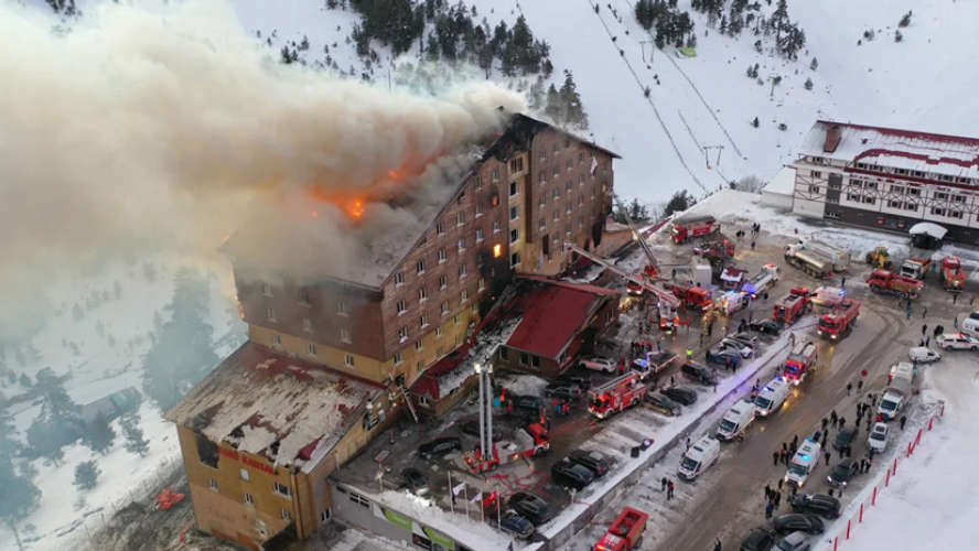 Hotel fire in Turkey 10 people died and 32 people were seriously injured