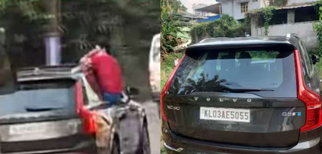A practice demonstration in a moving car in Thiruvananthapuram MVD seized luxury car worth more than 1 crore