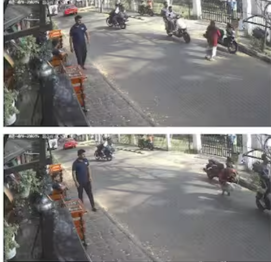 An old woman who was crossing the road in Fort Kochi was run over Two people were arrested for not stopping the scooter