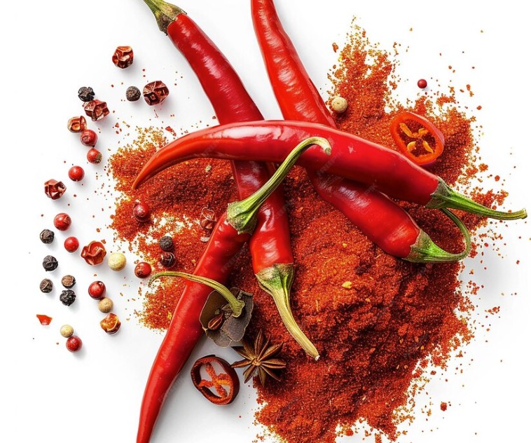 Chilli powder or green chilli should be used in curries