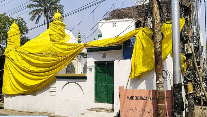 Holi Preparations 189 Mosques Covered with Tarpaulin in Uttar Pradesh