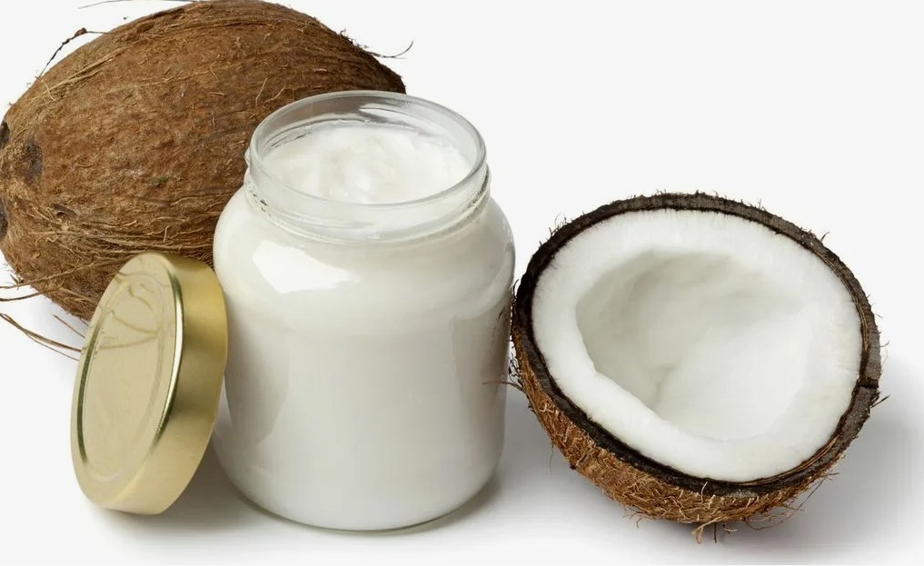Just apply a spoonful of coconut oil like this to make your hair grow