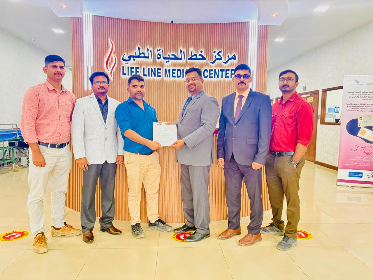 Medical assistance for Ruvi Malayali Association members and family members  Agreement with Lifeline Medical Center