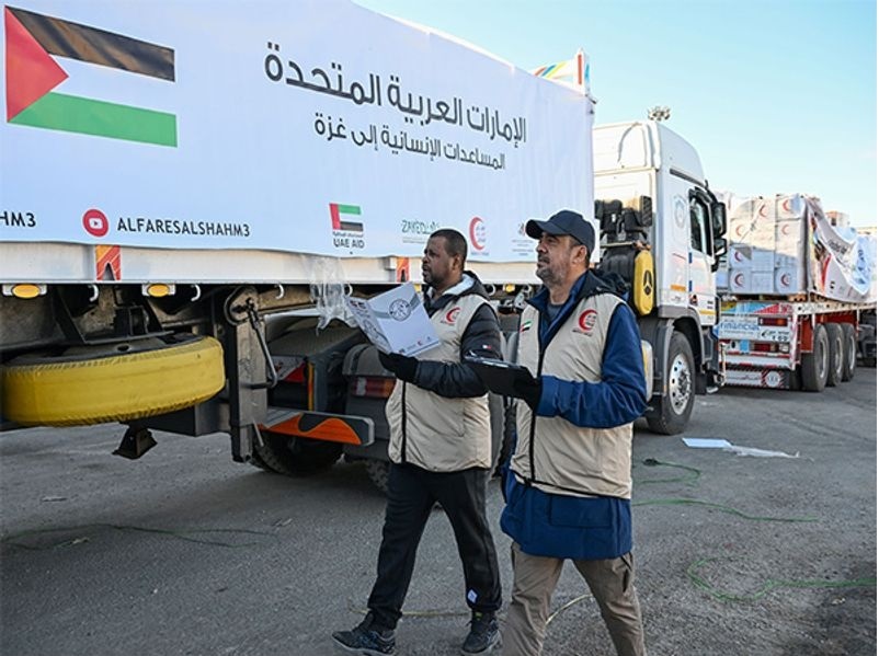 Operation Chivalrous Knight 3 UAE aid convoy enters Gaza with 1039 tons of supplies
