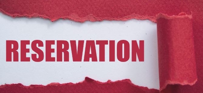 complete list of reservation categories under reservation law