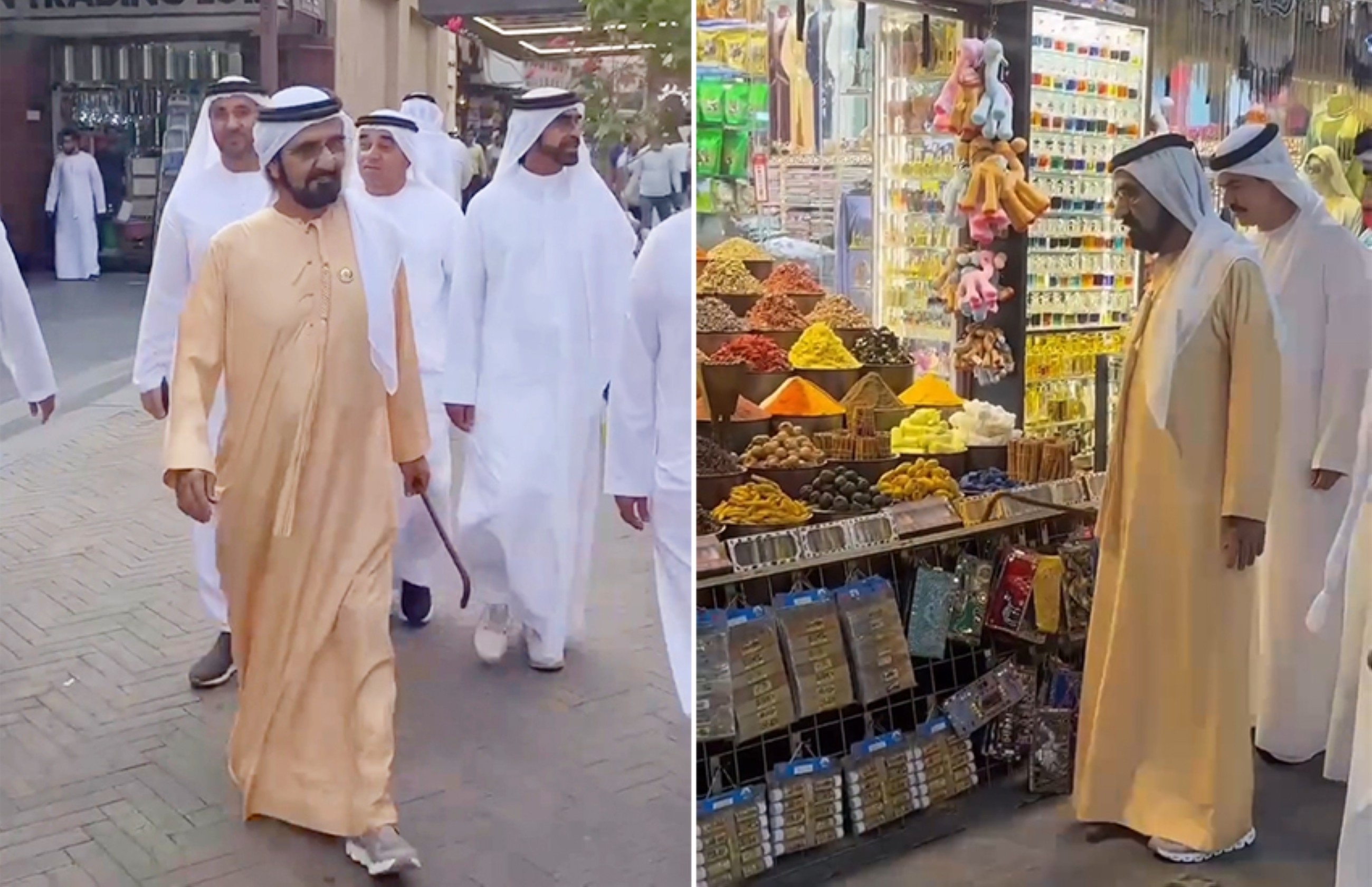 Dubai Ruler Sheikh Mohammeds surprise visit to Deira Market