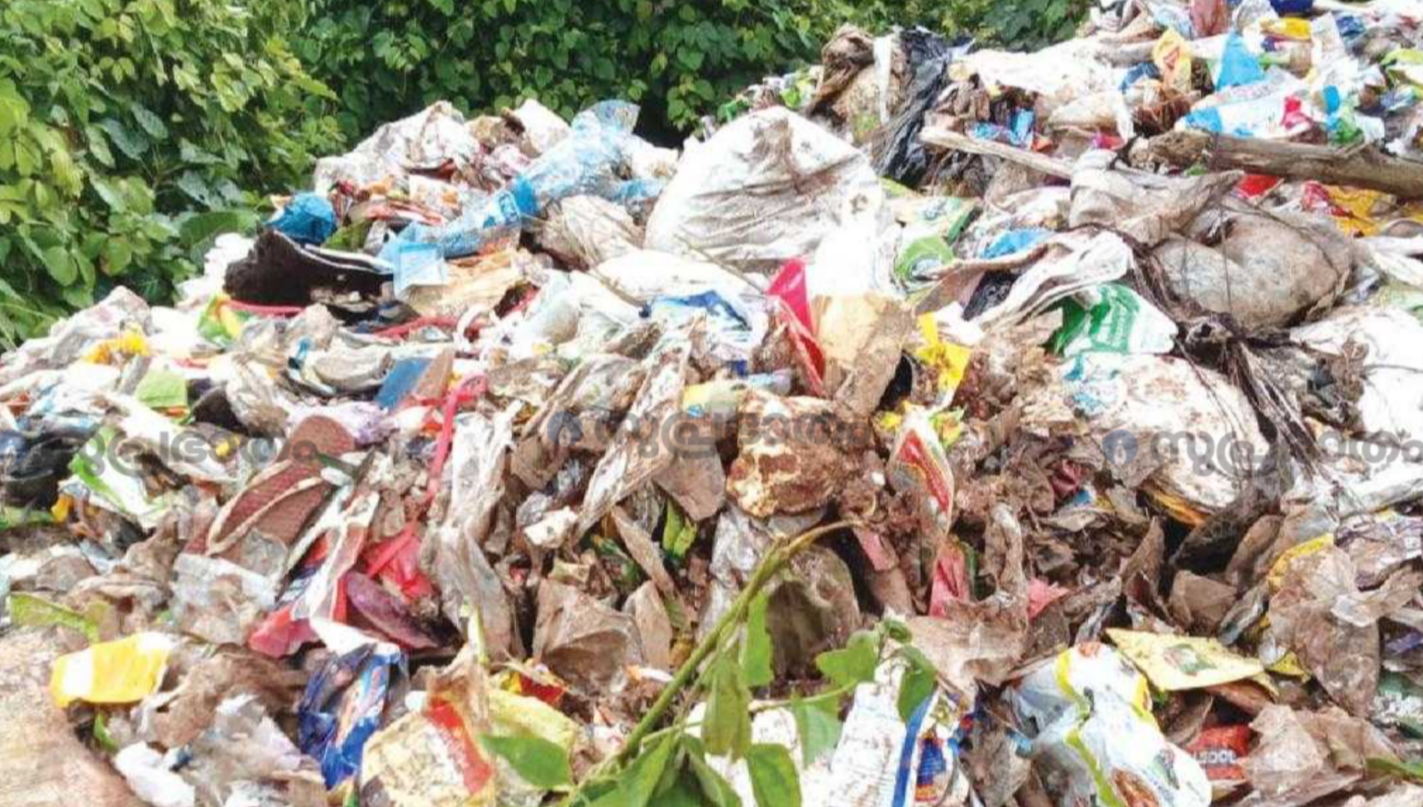 Plastic waste collected by Haritha Karma Sena dumped at tourist spot