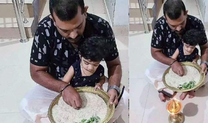 father writes gaza on newborns tongue