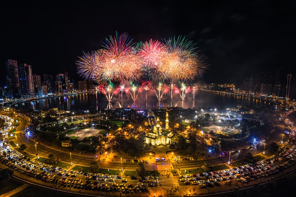 Sharjah New Year Celebrations: Fireworks & Art Events