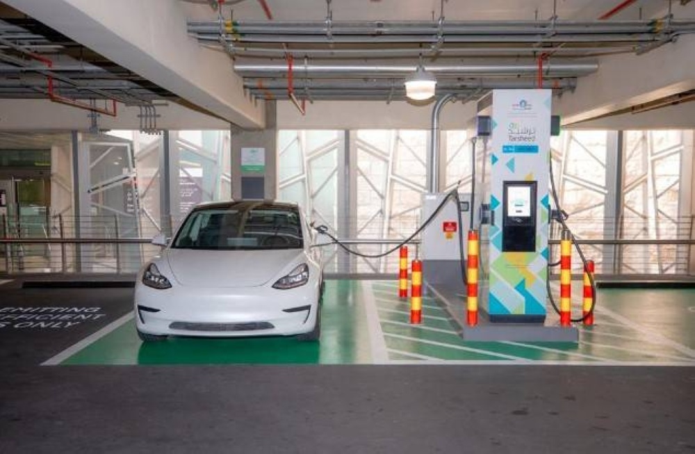 first electric vehicle charging stations for public installed at Hamad Airport